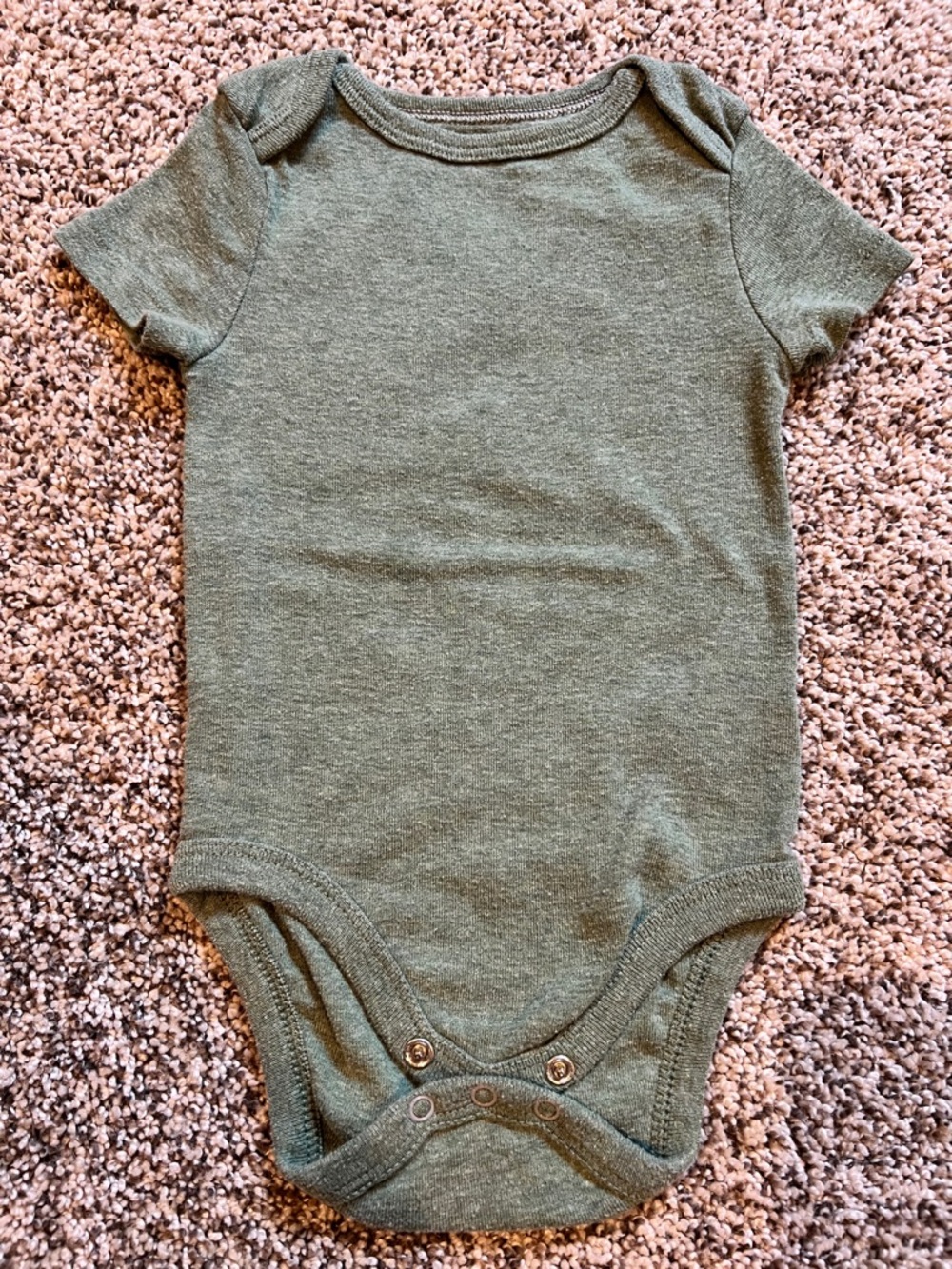 cloud island Olive Green Short-Sleeve Baby One-Piece Bodysuit